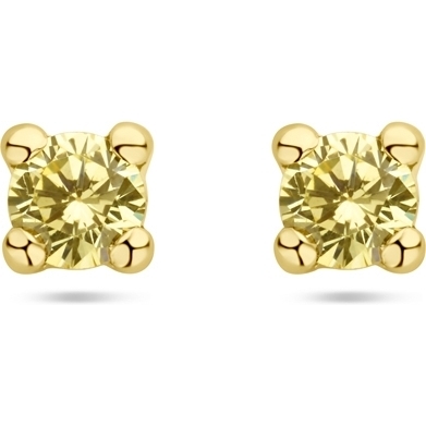 885805 14k gouden oorknopjes met synthetische peridoot