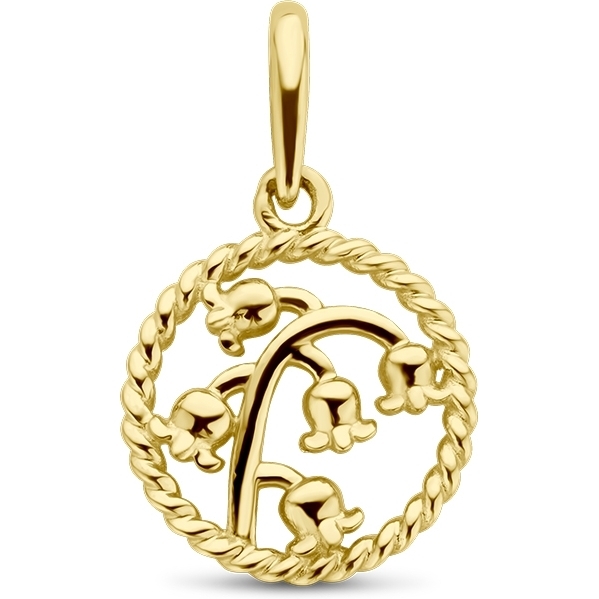 884114 14k gouden hanger met geboortebloem mei