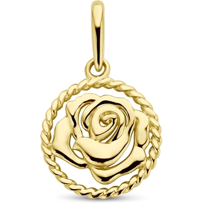 hanger met geboortebloem 14K geelgoud