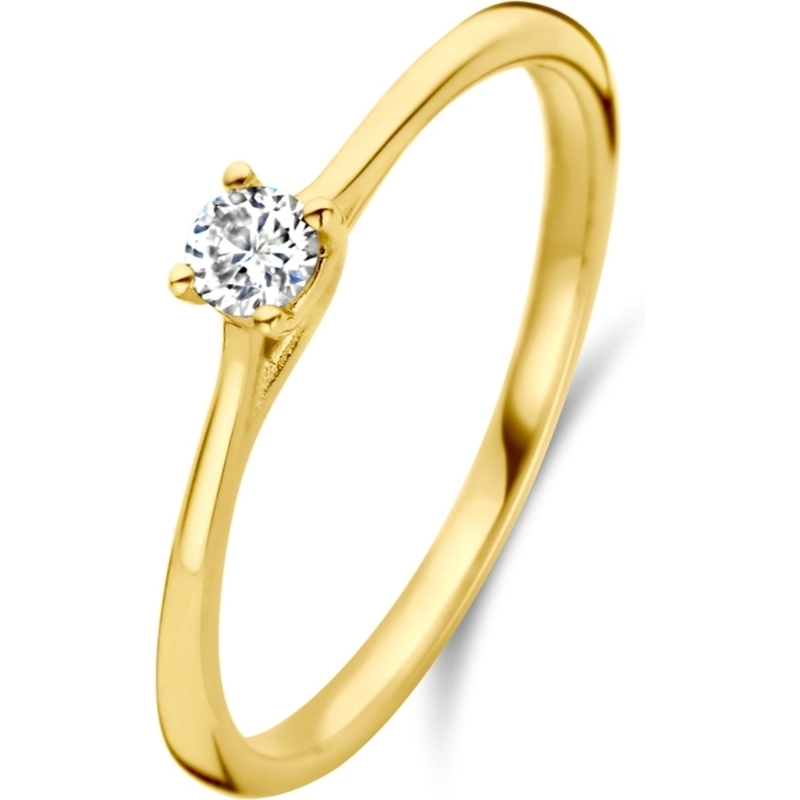 884245 14k gouden verlovingsring met 0,10 ct diamant