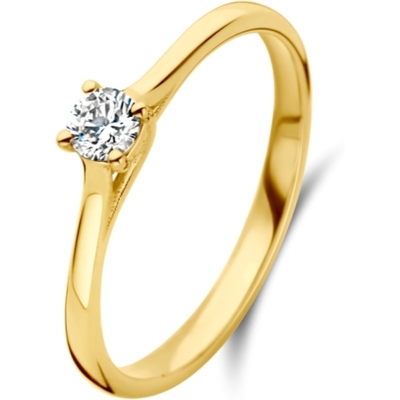 Treasure Collection THOJ3062 14k gouden verlovingsring met 0,15 ct diamant