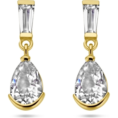 oorhangers zirkonia 14K geelgoud