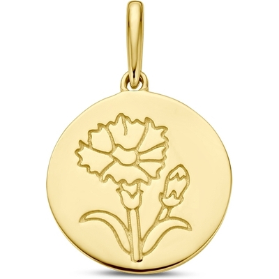 hanger met geboortebloem 14K geelgoud
