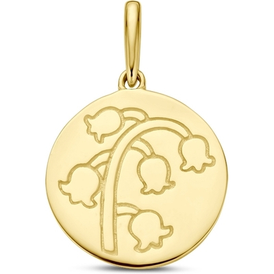 hanger met geboortebloem 14K geelgoud