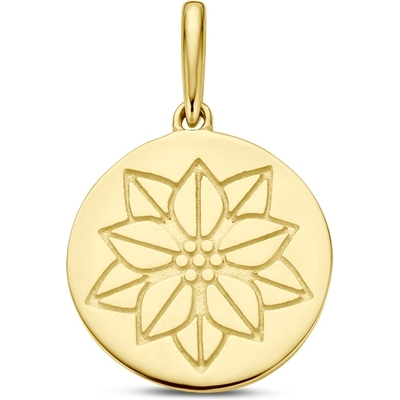 hanger met geboortebloem 14K geelgoud