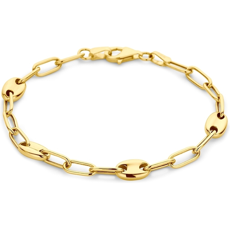 885398 14k gouden paperclip schakelarmband 6 mm