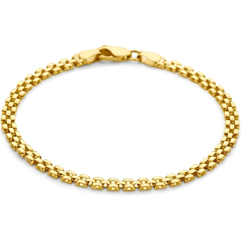 THOJ3598 14k gouden panter schakelarmband 3,5 mm