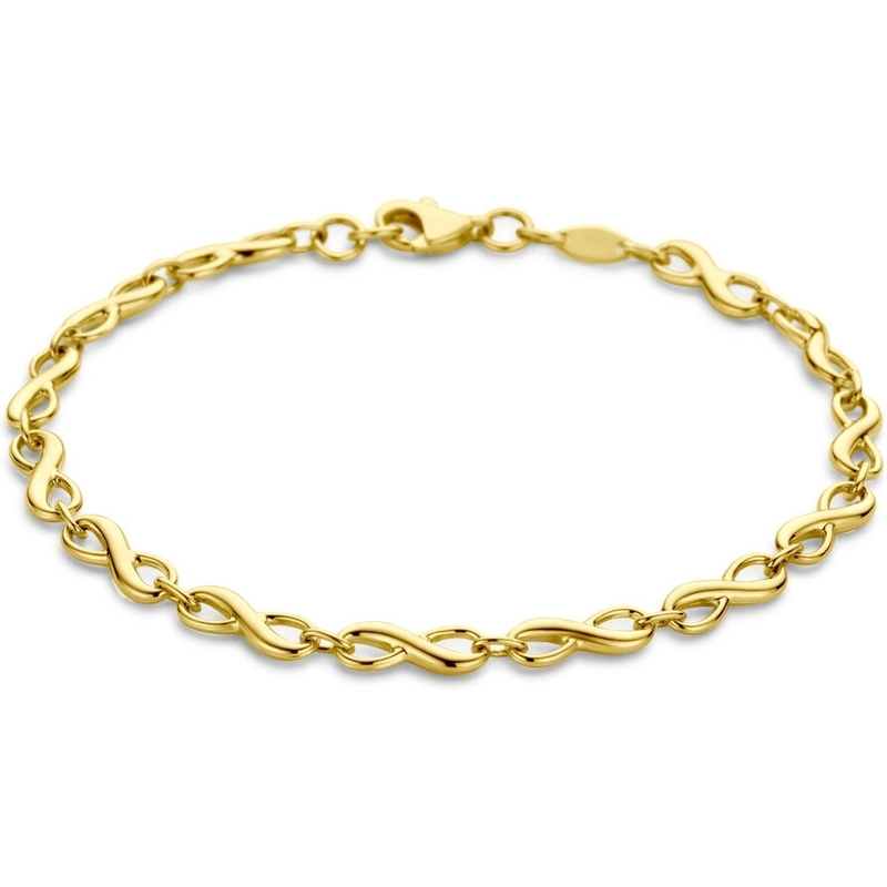 Treasure Collection 883908 14k gouden infinity armband 18,5 cm
