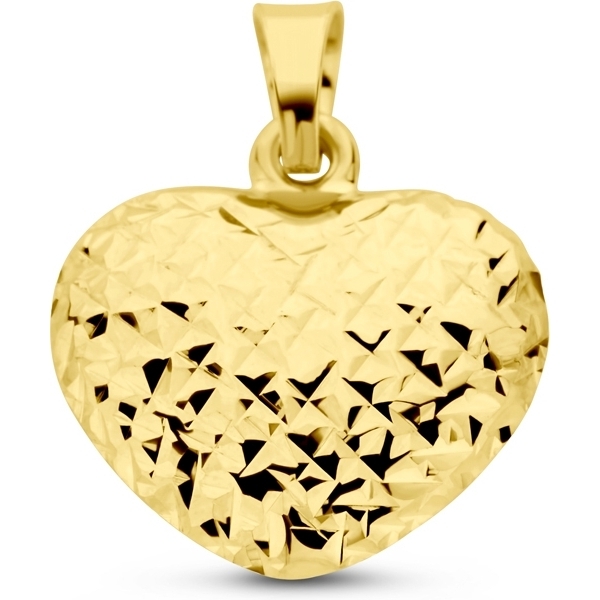 884969 14k gouden hanger hartje gediamanteerd