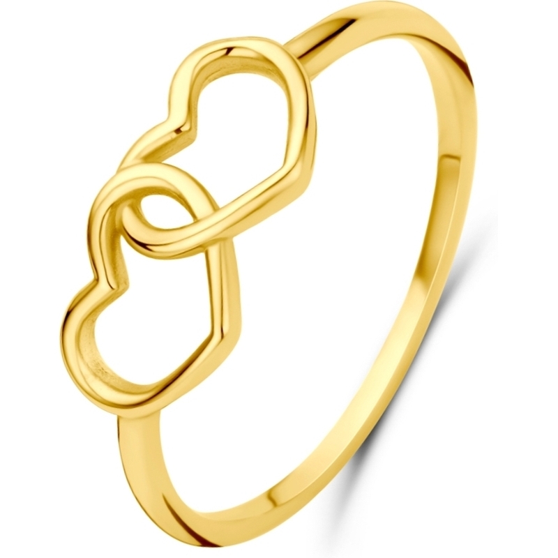 884439 14k gouden ring met hartjes 6,5 mm