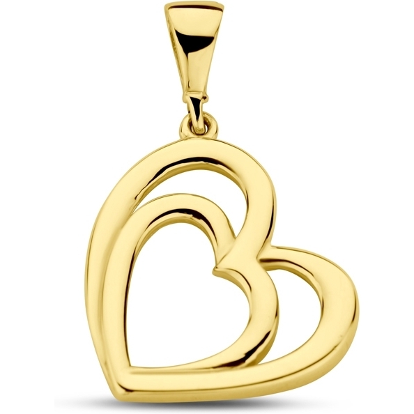 884970 14k gouden hanger hartje 22 mm