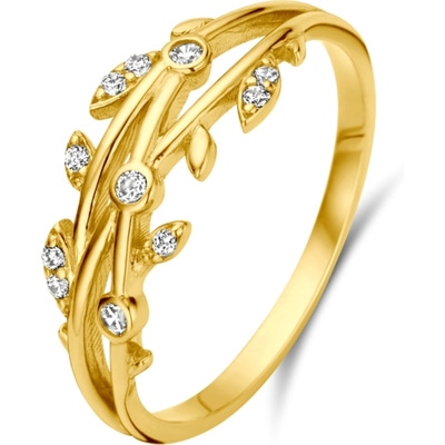 884442 14k gouden ring met zirkonia 7 mm