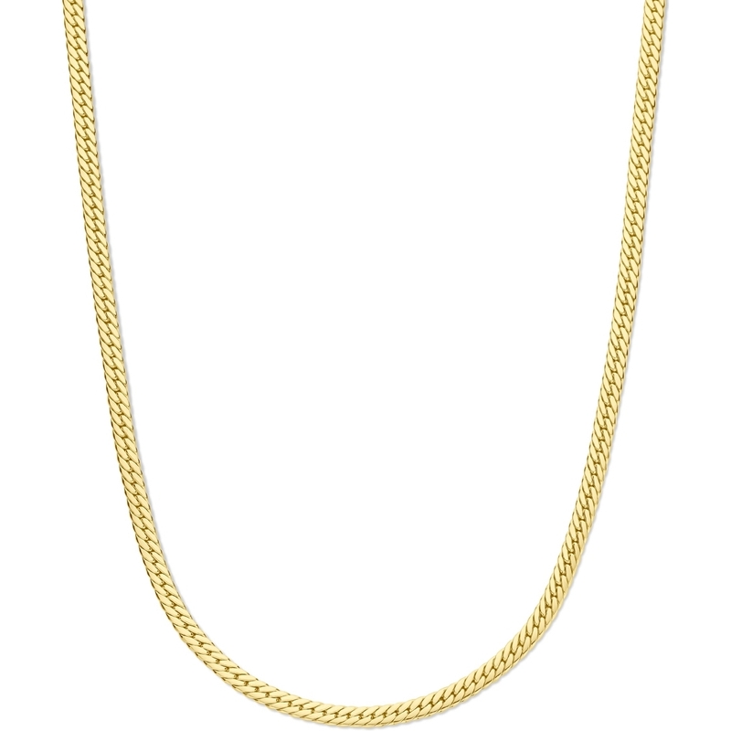 THOJ3602 14k gouden gourmet ketting 4,5 mm 45 cm