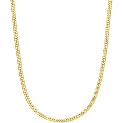 collier gourmette 45 mm 45 cm 14K geelgoud