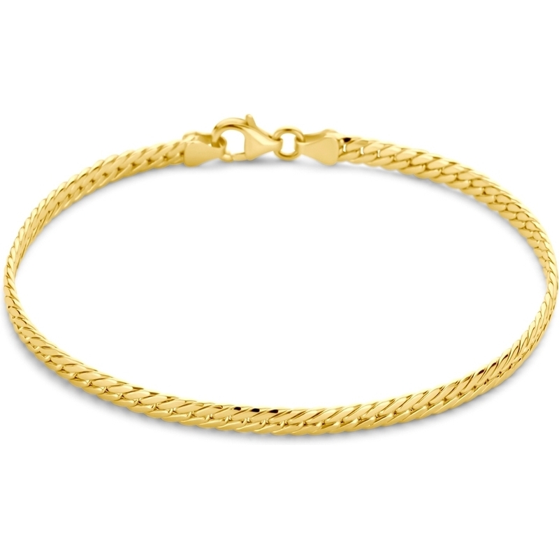 THOJ3599 14k gouden gourmet schakelarmband 3,4 mm