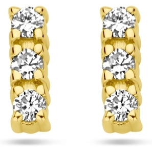 oorknoppen diamant 009ct 2x 0045ct h si 14K geelgoud