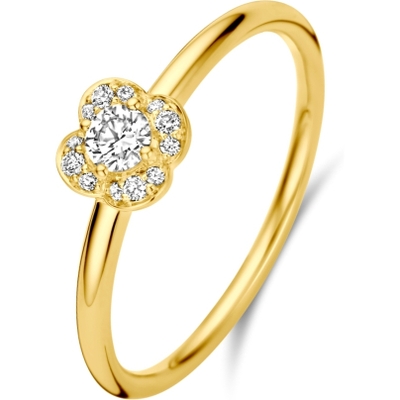 THOJ3619 14k gouden ring met 0,17 ct diamant