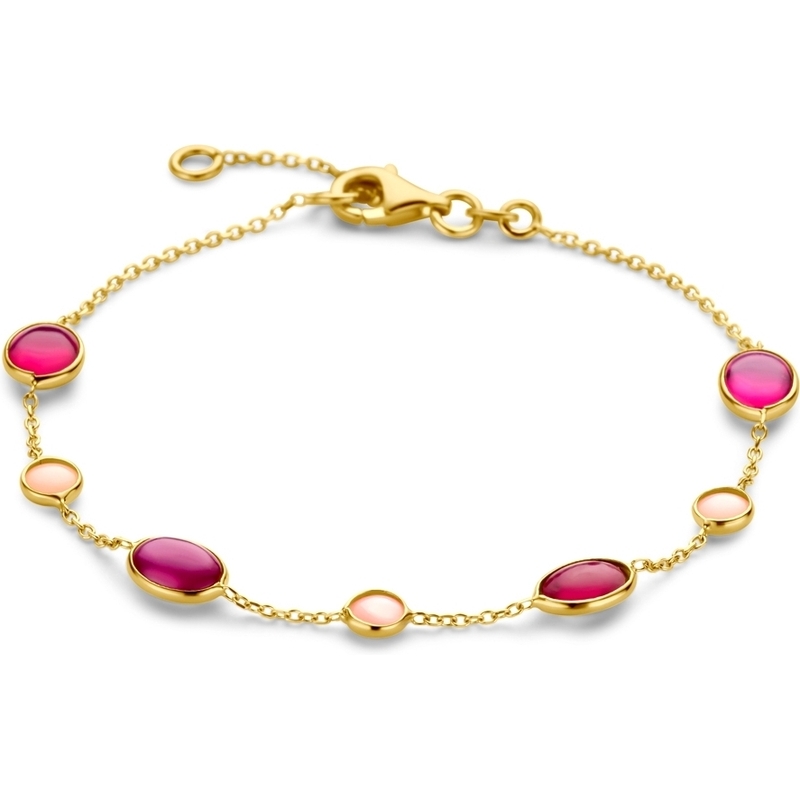885406 14k gouden armband met opaal en robijn
