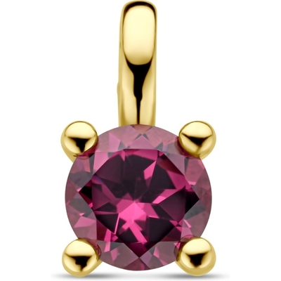 hanger roze rhodoliet 14K geelgoud