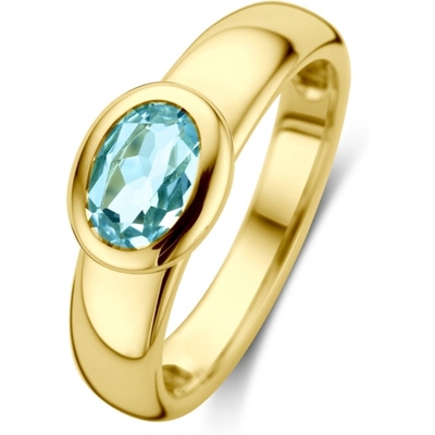 THOJ3745 Jara 14k gouden ring met sky blue topaas