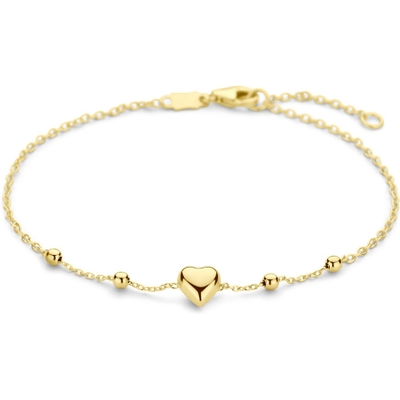 Treasure Collection 883894 14k gouden armband met hartje