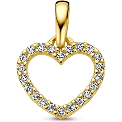 884982 14k gouden hanger hartje met diamant