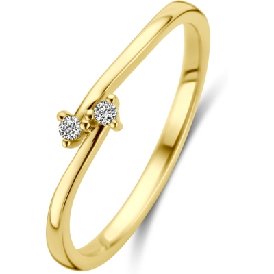 884468 14k gouden ring met 0,03 ct diamant