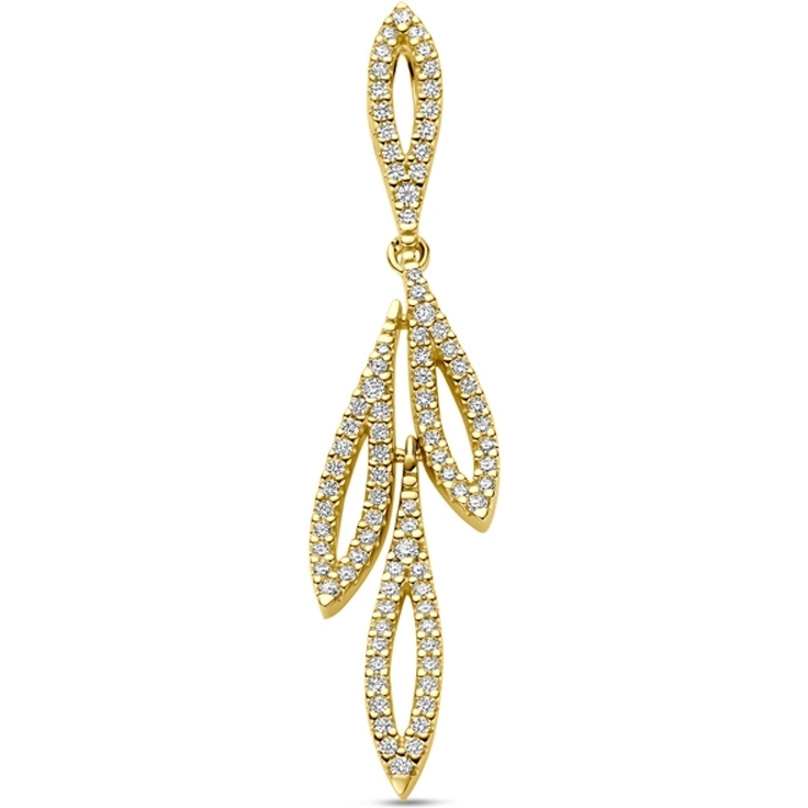 THOJ3814 14k gouden hanger met 0,40 ct diamant
