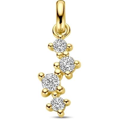 hanger zirkonia 14K geelgoud