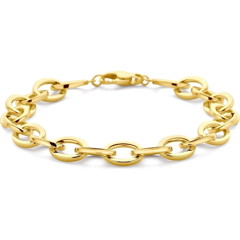 THOJ3853 14k gouden schakelarmband 9 mm
