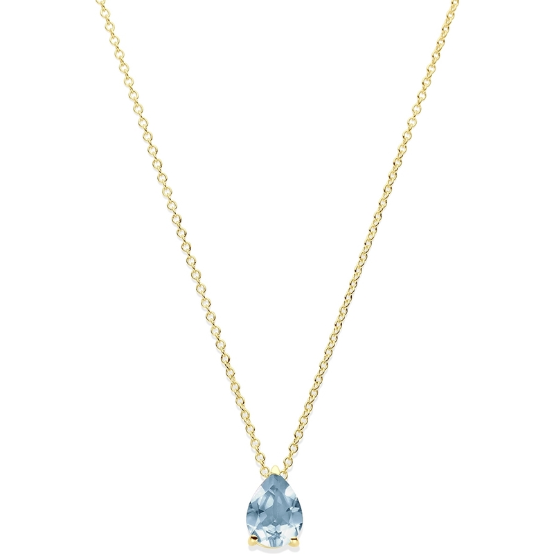 885139 14k gouden ketting met topaas 42-44 cm