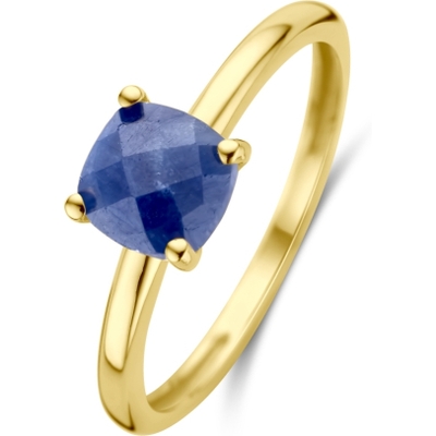 884471 14k gouden ring met blauw saffier