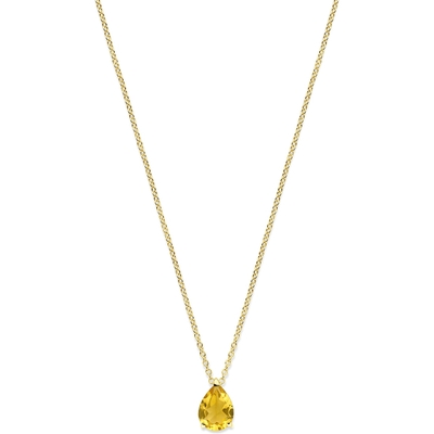 collier citrien 42  44 cm 14K geelgoud