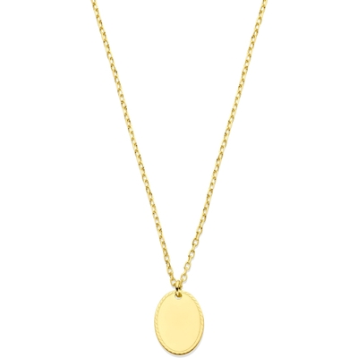 graveer collier 41 - 43 - 45 cm 14K geelgoud