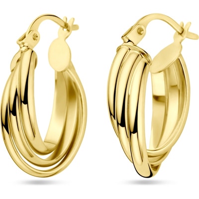 oorringen ovaal 24 mm 14K geelgoud