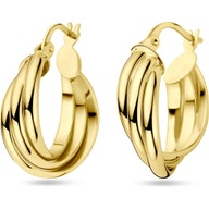 oorringen rond 225 mm 14K geelgoud