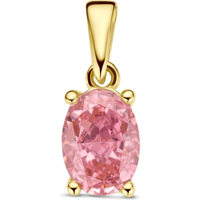 hanger padparadscha zirkonia 13 mm 14K geelgoud