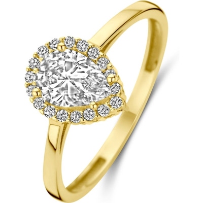 884514 14k gouden ring met zirkonia 9,5 mm