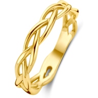 884513 14k gouden ring gevlochten 3,5 mm