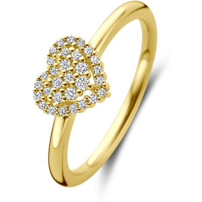 THOJ3872 14k gouden ring met hartje 0,15 ct diamant