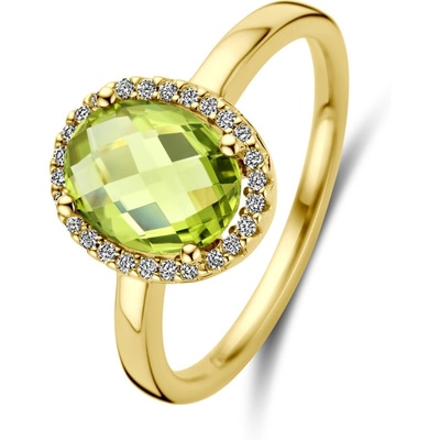THOJ3975 Lizzy 14k gouden ring met peridot en diamant