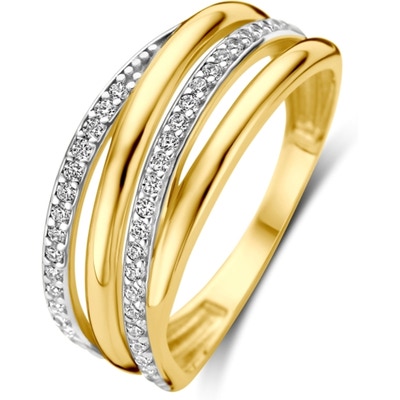 884516 14k gouden ring met zirkonia 8,5 mm