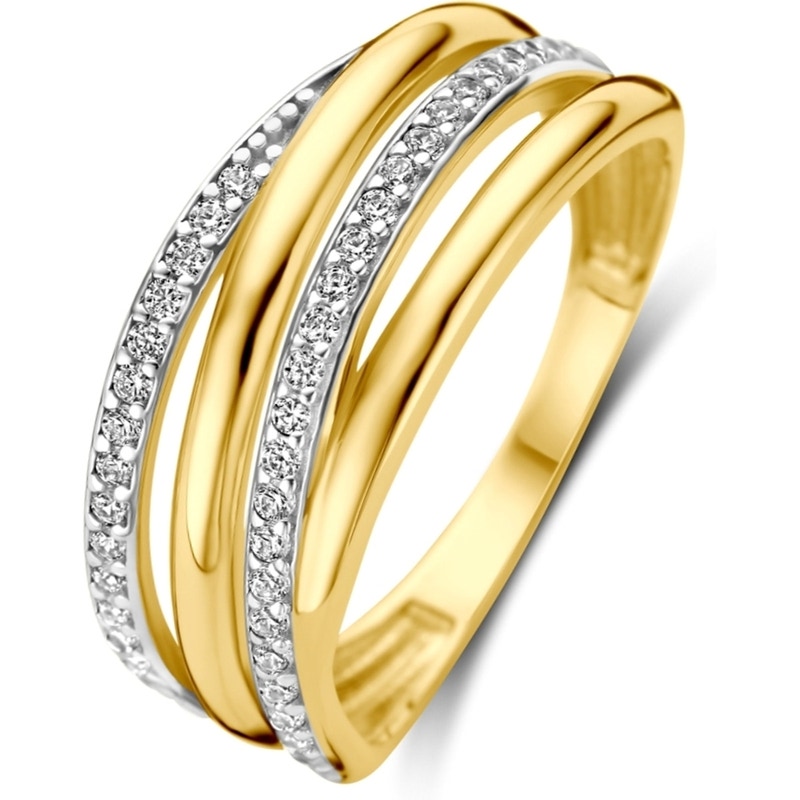 884516 14k gouden ring met zirkonia 8,5 mm