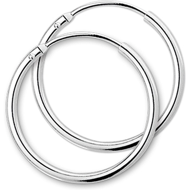 885949 14k witgouden oorringen 1,5 mm