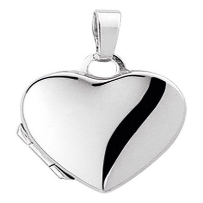 medaillon hart 14K witgoud