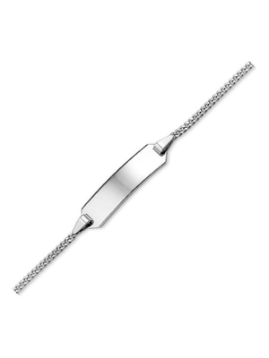 Treasure Collection TC-33625 14 karaat witgouden graveerarmband kinderen gourmet 20 mm