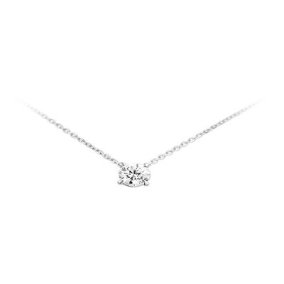 collier zirkonia 40 - 42 - 44 cm 14K witgoud