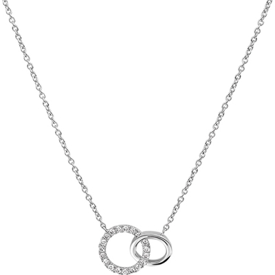 collier diamant 007ct h p1 41 - 43 - 45 cm 14K witgoud