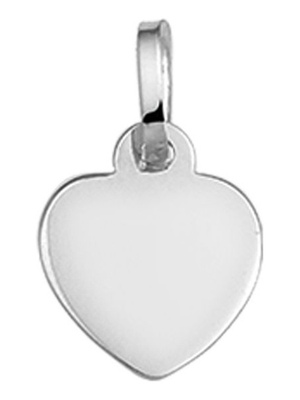 graveerhartje hart 14K witgoud