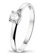 Treasure Collection TC-47821 14 karaat witgouden ring met zirkonia 4,5 mm E243